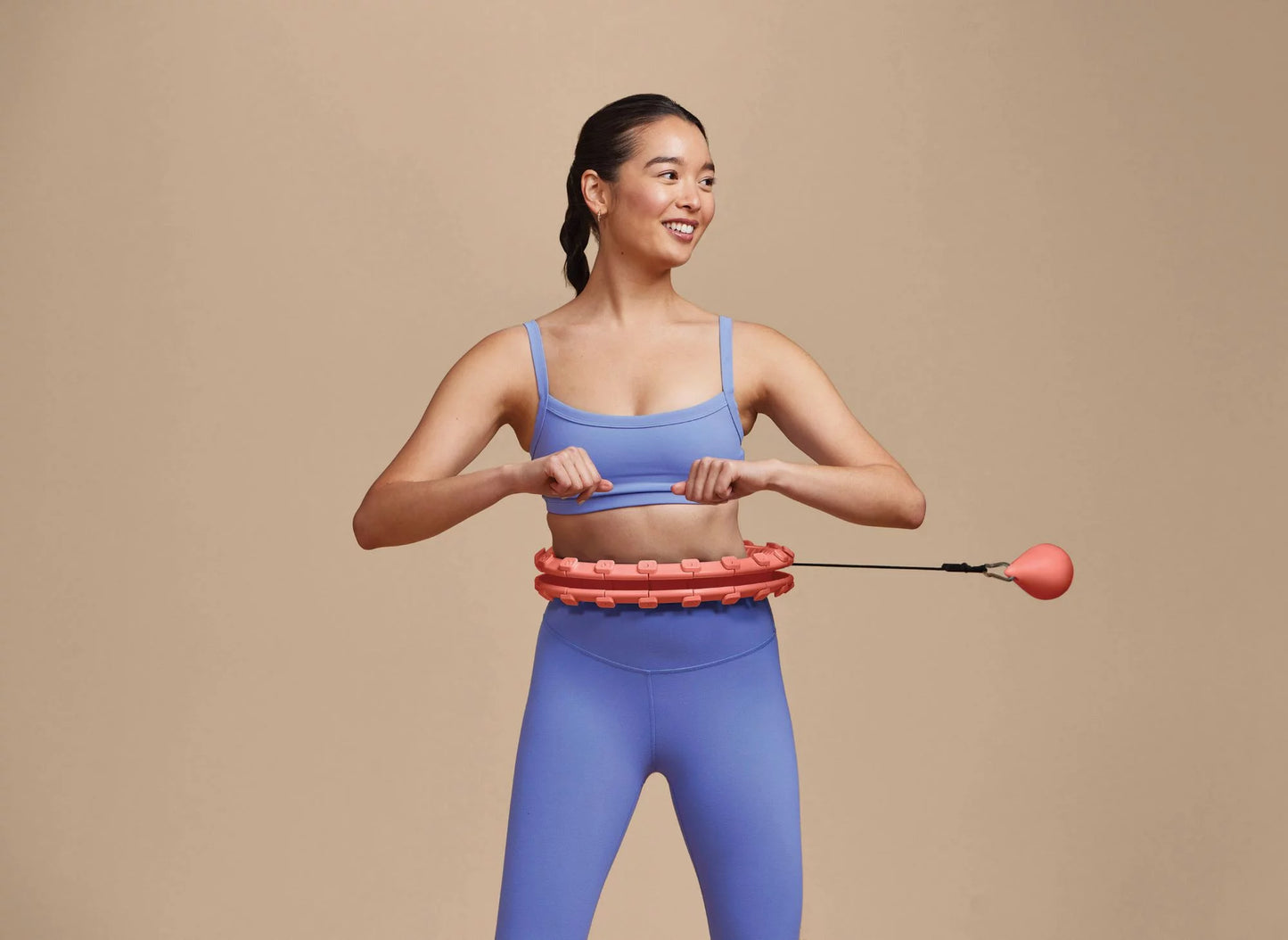 Weighted Fitness Hoop, Adjustable Diameter, One Hoop and Weight Attachment