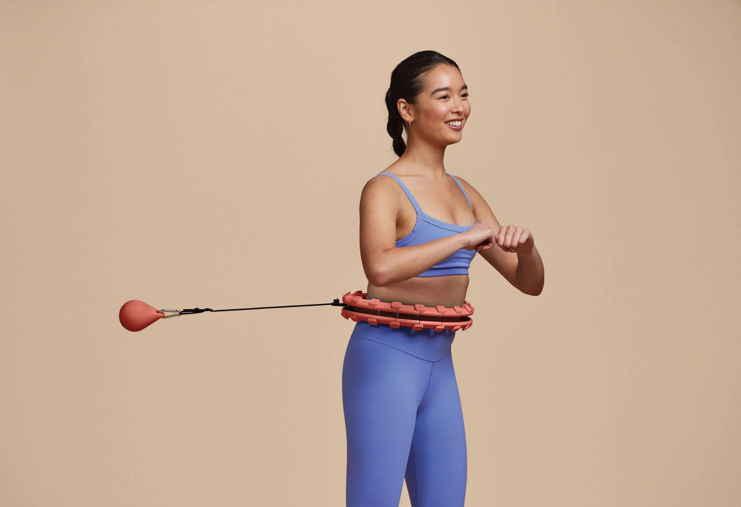 Weighted Fitness Hoop, Adjustable Diameter, One Hoop and Weight Attachment