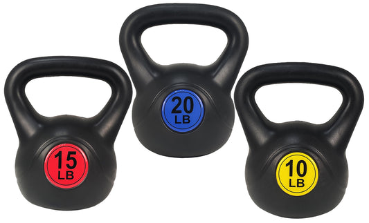 Everyday Essentials | 3-Piece Kettlebell Exercise Fitness Weight Set